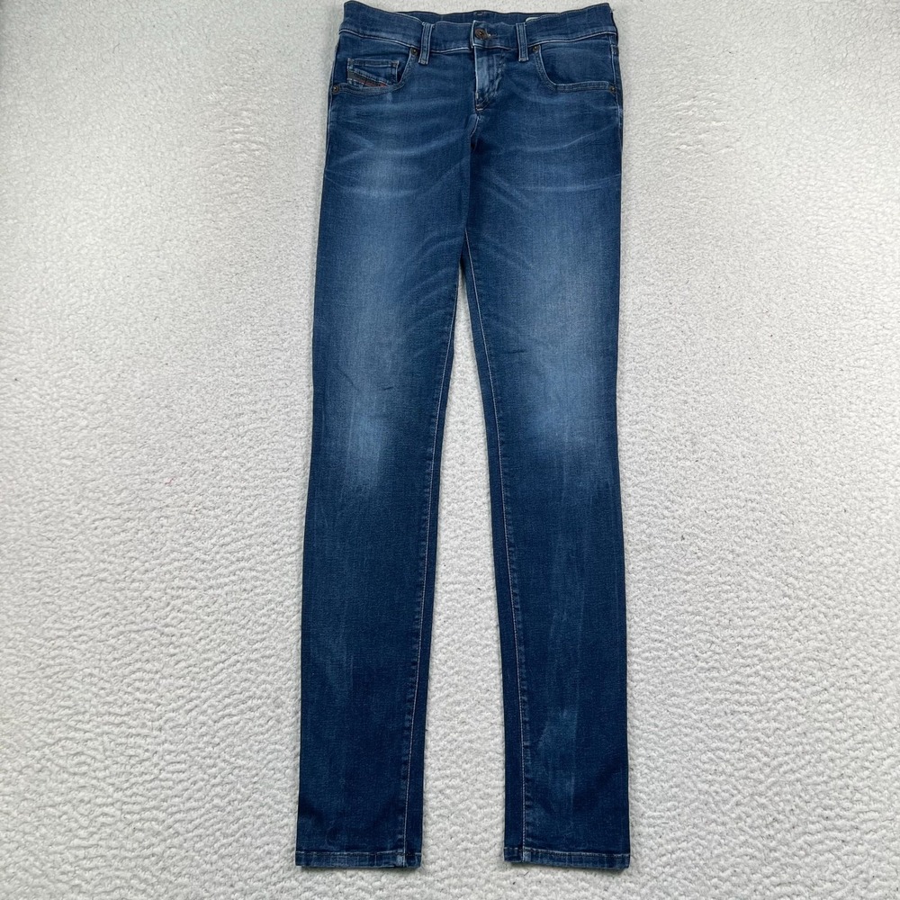 Diesel Jeans Women's 26 Grupee‎ Super Slim Skinny Low Waist Stretch Dark Wash